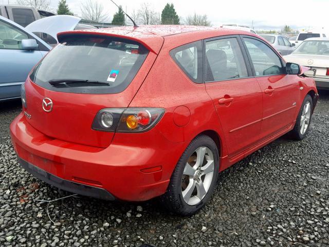 JM1BK143061520845 - 2006 MAZDA 3 HATCHBAC RED photo 4