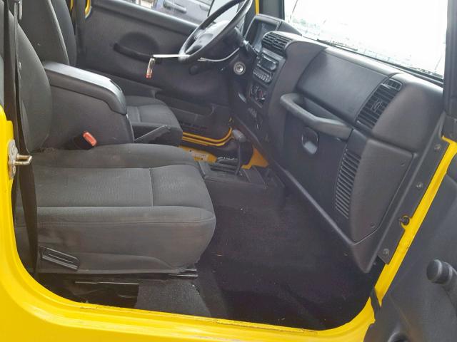 1J4FA64S16P748000 - 2006 JEEP WRANGLER / YELLOW photo 5