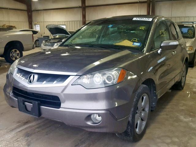 5J8TB18217A014644 - 2007 ACURA RDX GRAY photo 2