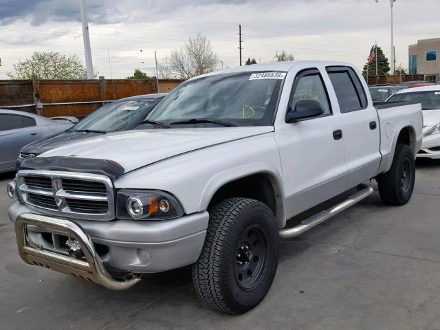 1D7HG48N64S508186 - 2004 DODGE DAKOTA QUA WHITE photo 2