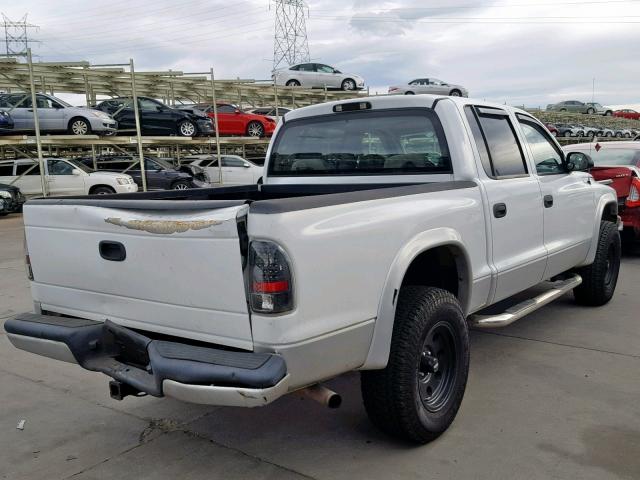 1D7HG48N64S508186 - 2004 DODGE DAKOTA QUA WHITE photo 4