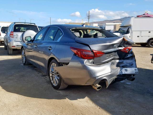 JN1EV7AP8JM363591 - 2018 INFINITI Q50 LUXE GRAY photo 3