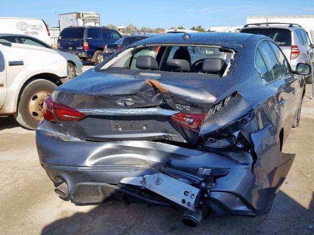 JN1EV7AP8JM363591 - 2018 INFINITI Q50 LUXE GRAY photo 9