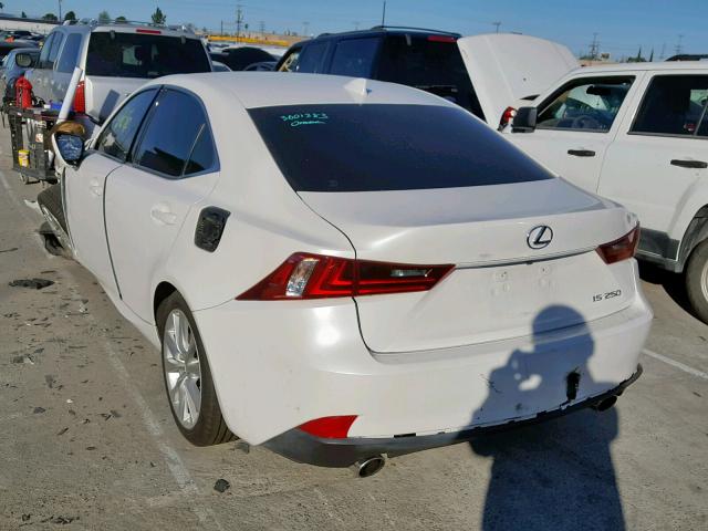 JTHBF1D25E5020391 - 2014 LEXUS IS 250 WHITE photo 3