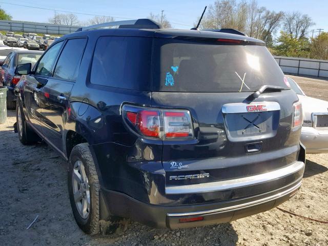 1GKKRPKD8FJ164093 - 2015 GMC ACADIA SLE BLACK photo 3