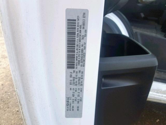 3C6TRVAG7JE103024 - 2018 RAM PROMASTER WHITE photo 10