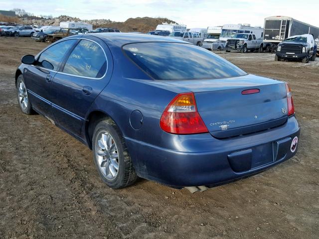 2C3AE66G83H512722 - 2003 CHRYSLER 300M BLUE photo 3