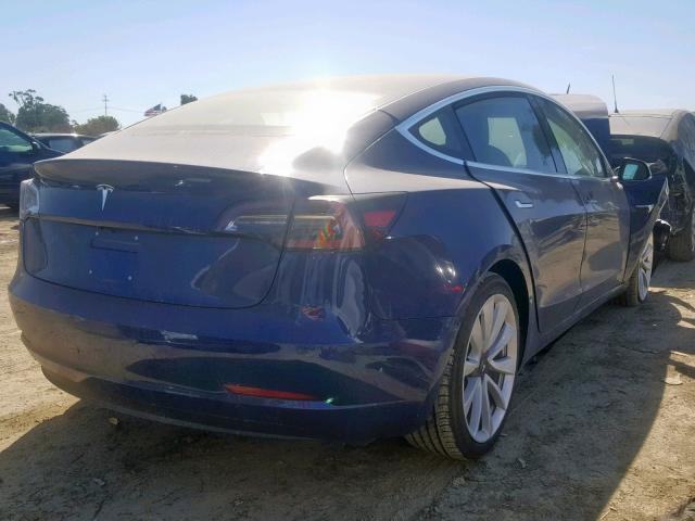 5YJ3E1EB1JF063772 - 2018 TESLA MODEL 3 BLUE photo 4