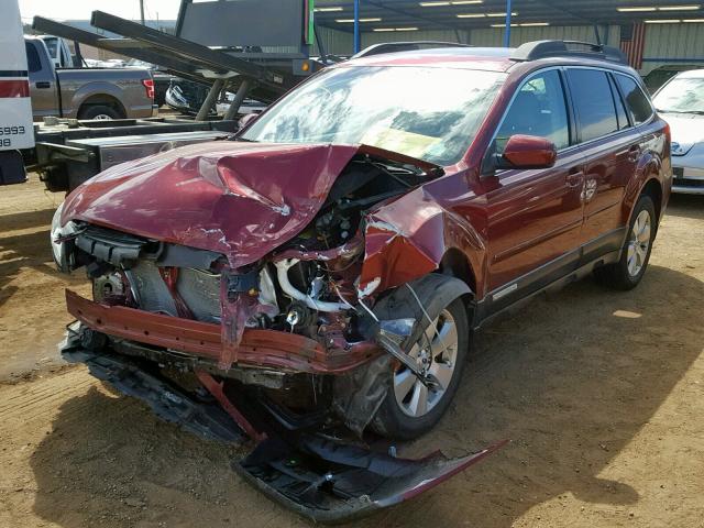 4S4BRDLCXB2443755 - 2011 SUBARU OUTBACK 3. MAROON photo 2