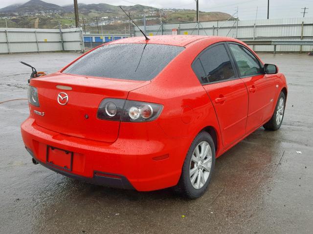 JM1BK323671714280 - 2007 MAZDA 3 S RED photo 4