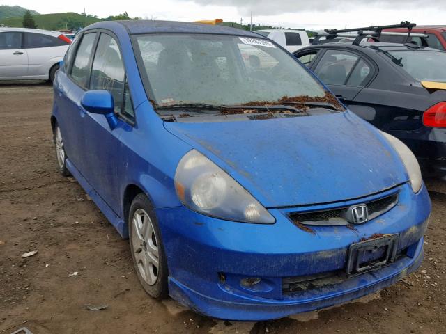 JHMGD38677S066250 - 2007 HONDA FIT S BLUE photo 1