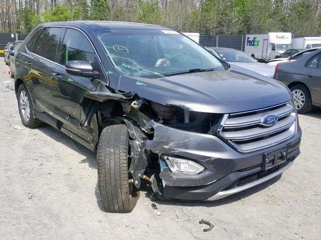 2FMTK4J82FBC37501 - 2015 FORD EDGE SEL GRAY photo 1