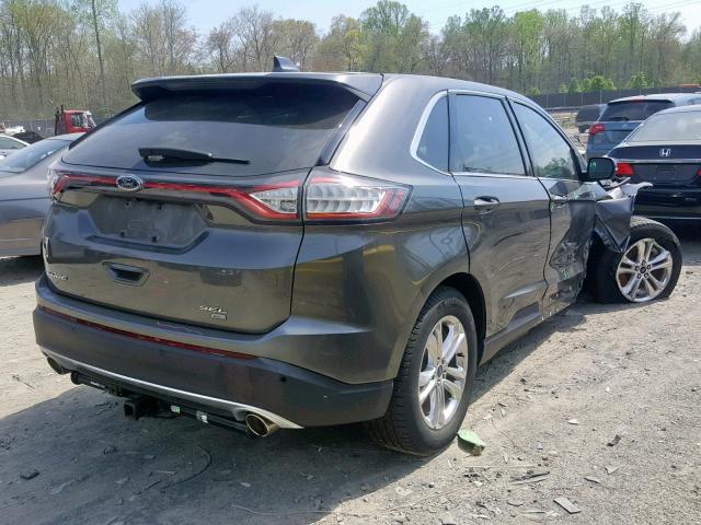 2FMTK4J82FBC37501 - 2015 FORD EDGE SEL GRAY photo 4