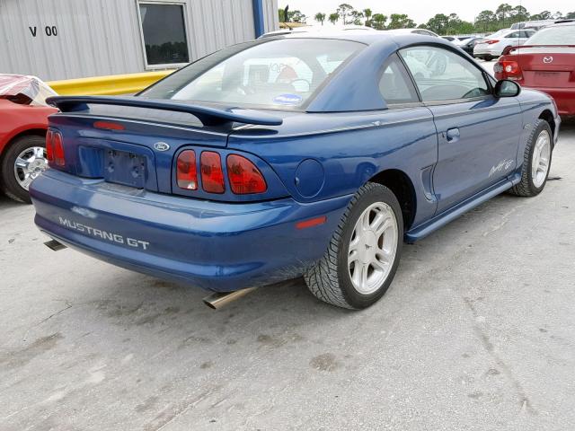 1FAFP42X3WF250996 - 1998 FORD MUSTANG GT BLUE photo 4