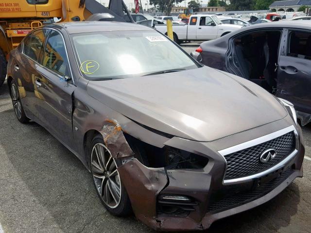 JN1BV7AP5EM676364 - 2014 INFINITI Q50 BASE BROWN photo 1