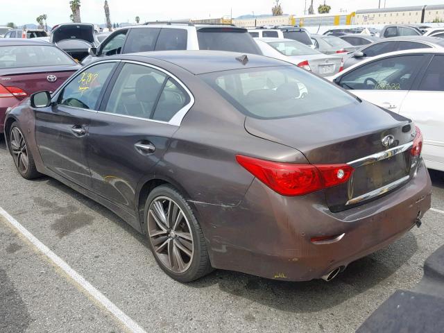 JN1BV7AP5EM676364 - 2014 INFINITI Q50 BASE BROWN photo 3