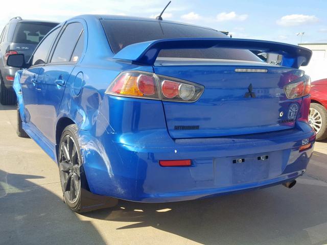 JA32U8FW2CU024013 - 2012 MITSUBISHI LANCER GT BLUE photo 3