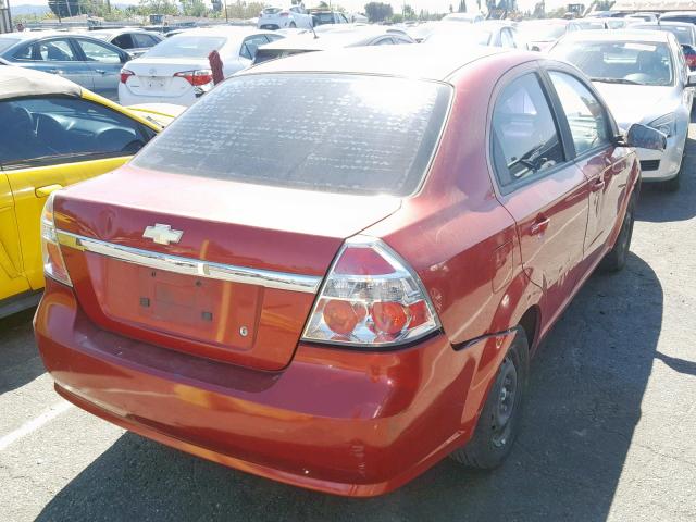 KL1TD56698B041552 - 2008 CHEVROLET AVEO BASE Qırmızı foto 4