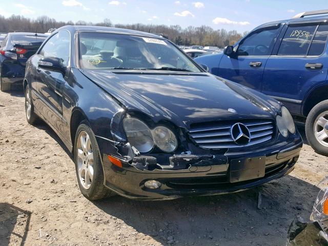 WDBTJ65JX4F054406 - 2004 MERCEDES-BENZ CLK 320C BLACK photo 1