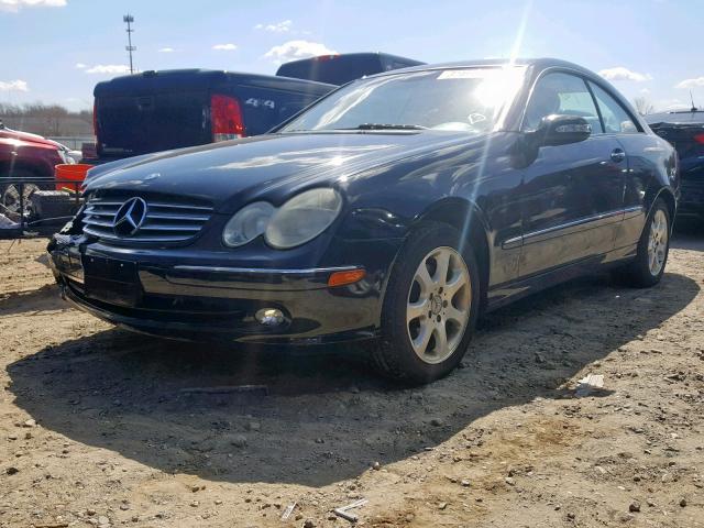 WDBTJ65JX4F054406 - 2004 MERCEDES-BENZ CLK 320C BLACK photo 2