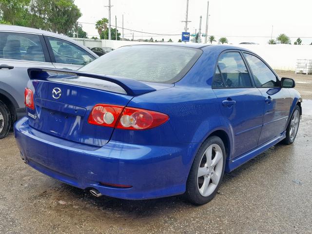 1YVFP80D435M16271 - 2003 MAZDA 6 S BLUE photo 4