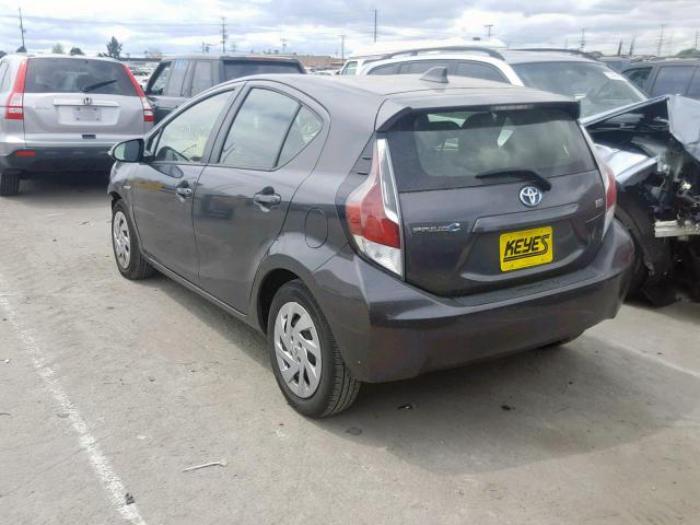 JTDKDTB33G1115993 - 2016 TOYOTA PRIUS C GRAY photo 3