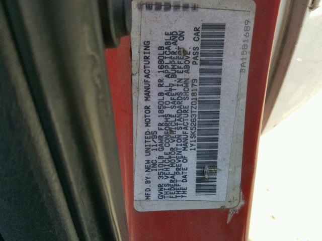 1Y1SK5263TZ018179 - 1996 GEO PRIZM BASE 白色 照片 10