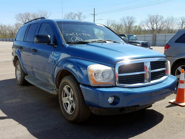 1D4HB48N35F551728 - 2005 DODGE DURANGO SL BLUE photo 1