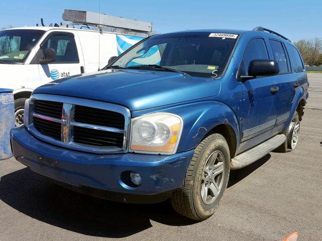 1D4HB48N35F551728 - 2005 DODGE DURANGO SL BLUE photo 2