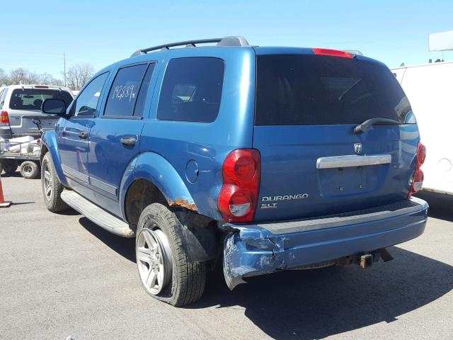 1D4HB48N35F551728 - 2005 DODGE DURANGO SL BLUE photo 3