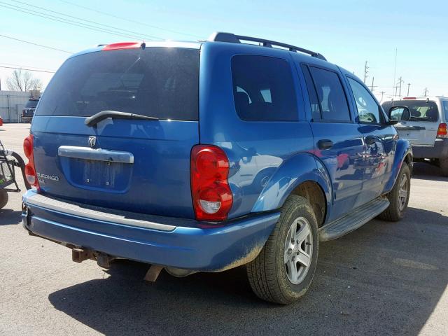 1D4HB48N35F551728 - 2005 DODGE DURANGO SL BLUE photo 4