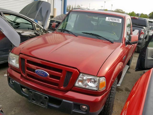 1FTYR10U16PA73802 - 2006 FORD RANGER RED photo 2