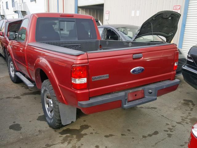 1FTYR10U16PA73802 - 2006 FORD RANGER RED photo 3
