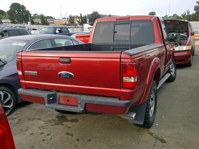 1FTYR10U16PA73802 - 2006 FORD RANGER RED photo 4