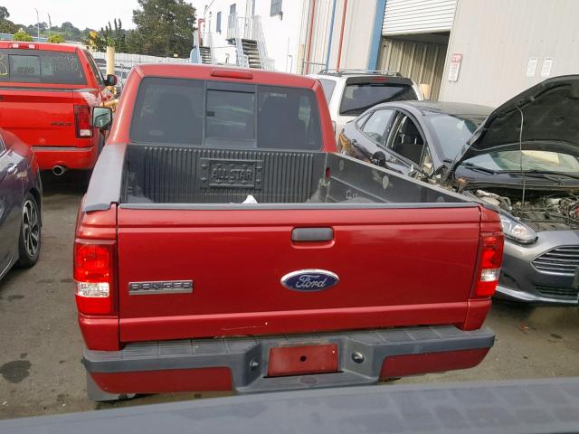 1FTYR10U16PA73802 - 2006 FORD RANGER RED photo 6