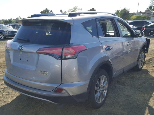 JTMDJREV4JD182769 - 2018 TOYOTA RAV4 HV LI SILVER photo 4