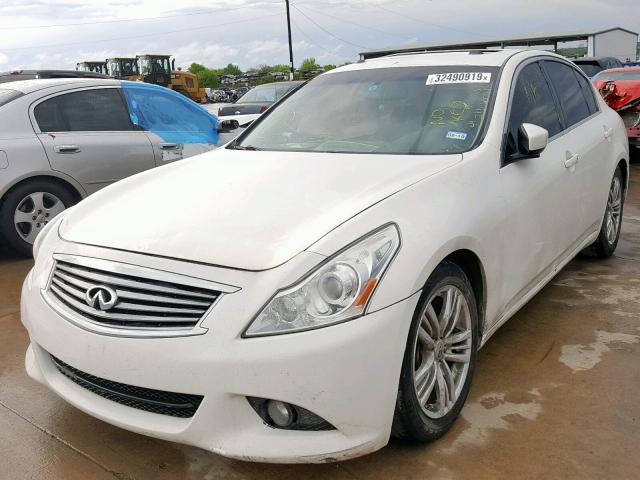 JN1CV6AP8CM623850 - 2012 INFINITI G37 BASE WHITE photo 2