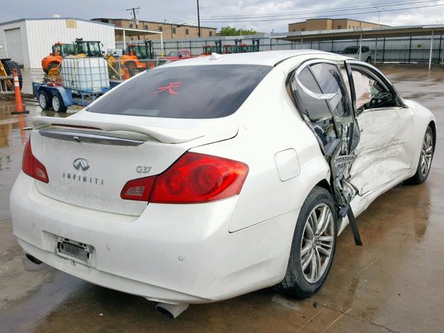 JN1CV6AP8CM623850 - 2012 INFINITI G37 BASE WHITE photo 4