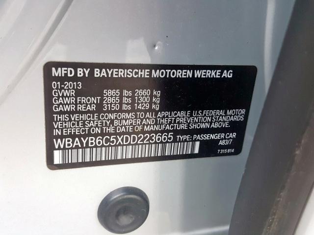 WBAYB6C5XDD223665 - 2013 BMW 750 XI  photo 10