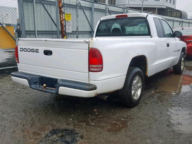 1B7GL22X61S223676 - 2001 DODGE DAKOTA WHITE photo 4