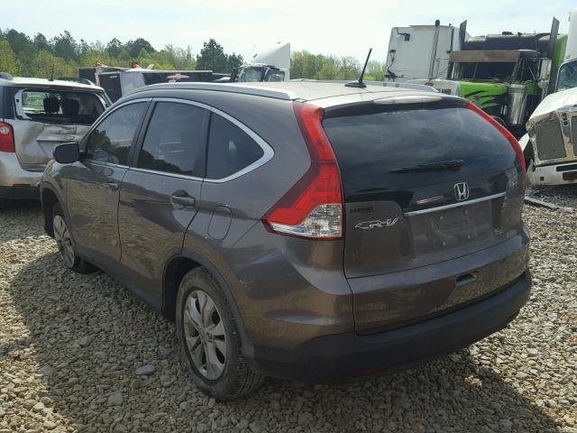 5J6RM3H7XDL017434 - 2013 HONDA CR-V EXL BROWN photo 3