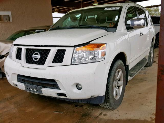 5N1BA0ND8AN610777 - 2010 NISSAN ARMADA SE WHITE photo 2