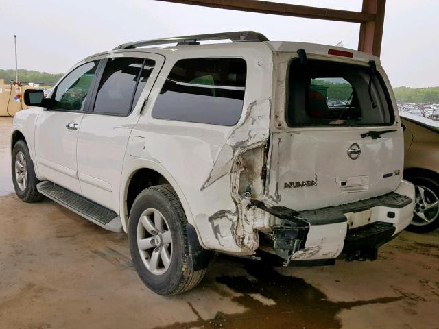 5N1BA0ND8AN610777 - 2010 NISSAN ARMADA SE WHITE photo 3