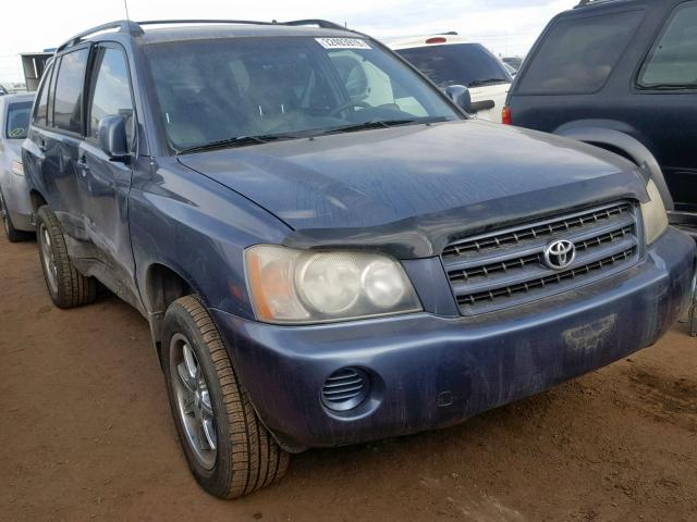 JTEHF21AX20043151 - 2002 TOYOTA HIGHLANDER BLUE photo 1