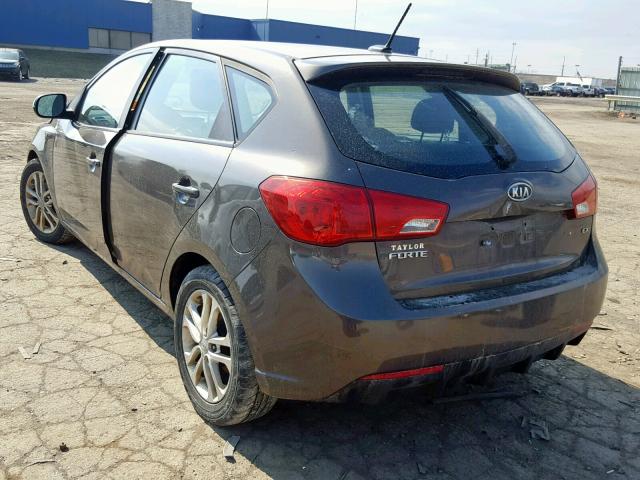 KNAFU5A20B5358570 - 2011 KIA FORTE EX GRAY photo 3