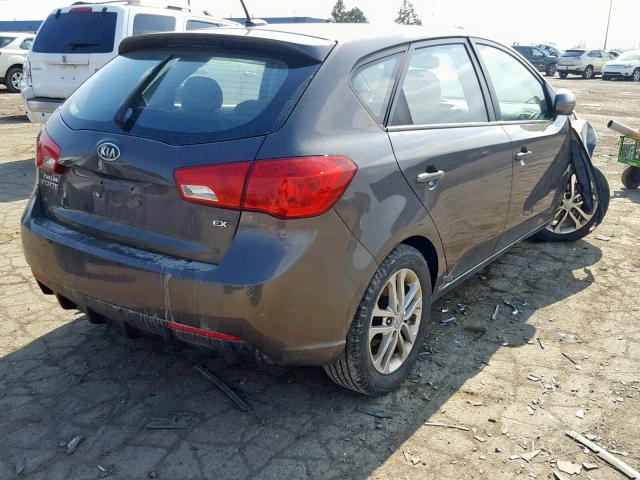 KNAFU5A20B5358570 - 2011 KIA FORTE EX GRAY photo 4