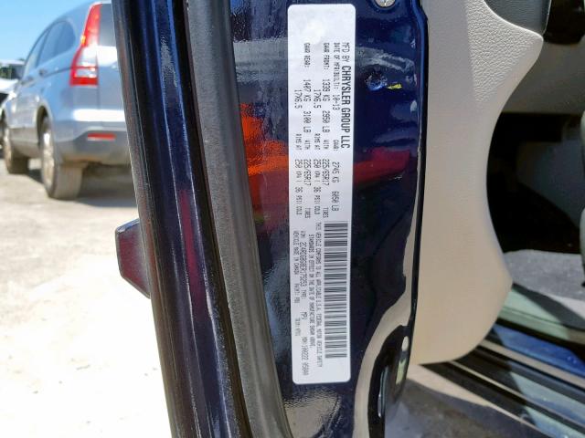 2C4RDGBG8ER175253 - 2014 DODGE GRAND CARA BLUE photo 10