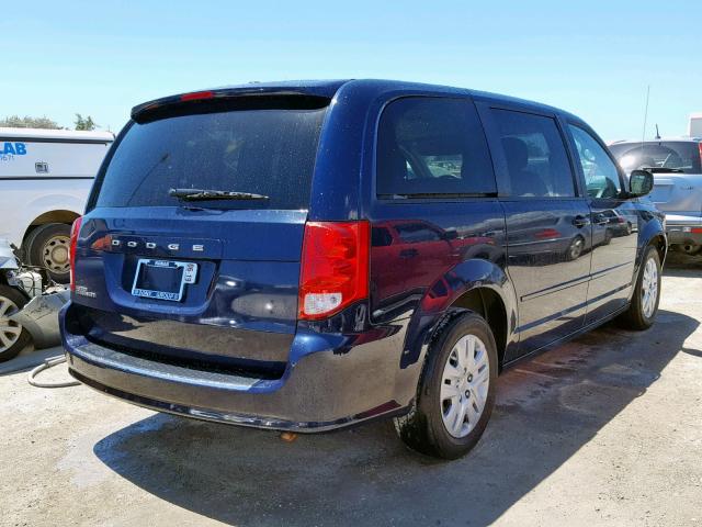 2C4RDGBG8ER175253 - 2014 DODGE GRAND CARA BLUE photo 4