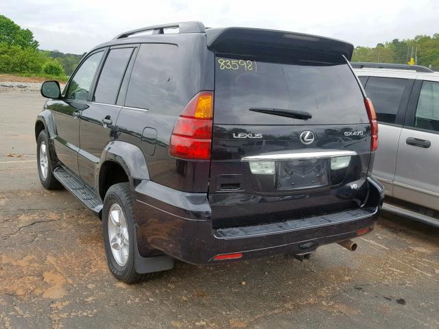 JTJBT20X450075703 - 2005 LEXUS GX 470 BLACK photo 3