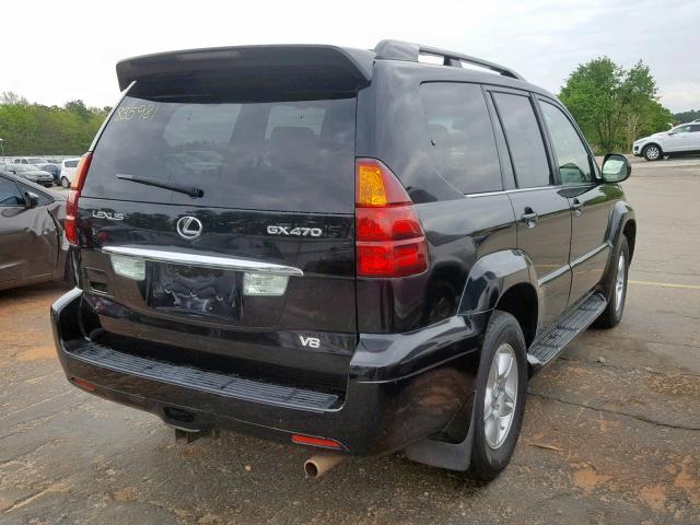 JTJBT20X450075703 - 2005 LEXUS GX 470 BLACK photo 4